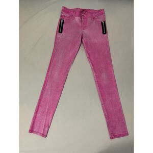 TRIPP NYC DAANG GOODMAN pants womens 7 pink zipper pockets Goth Steampunk Skulls